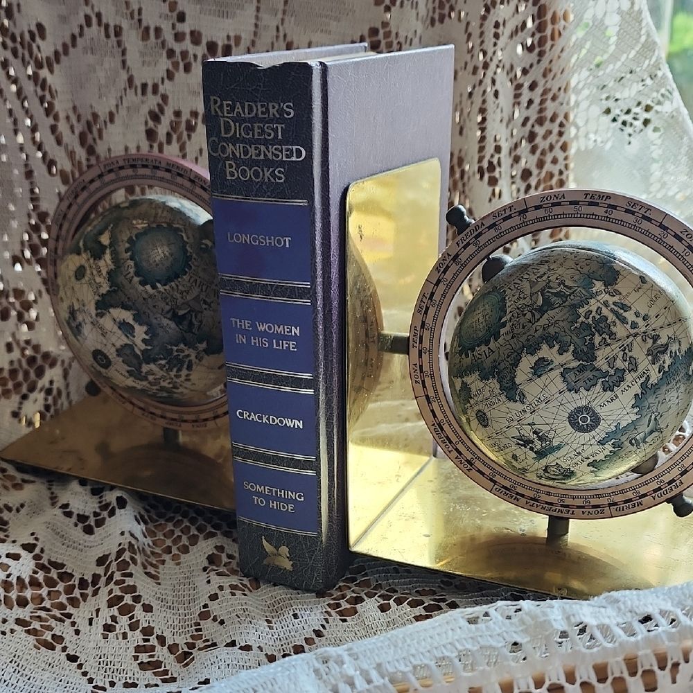 Vintage Globe Bookends